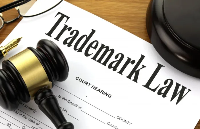 trademark law with gavel